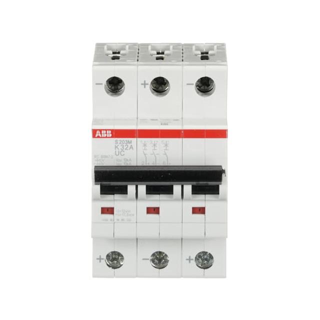 S203M-K32UC Wyłącznik nadprądowy 10kA AC/DC 3P K32A 2CDS273061R0537 ABB