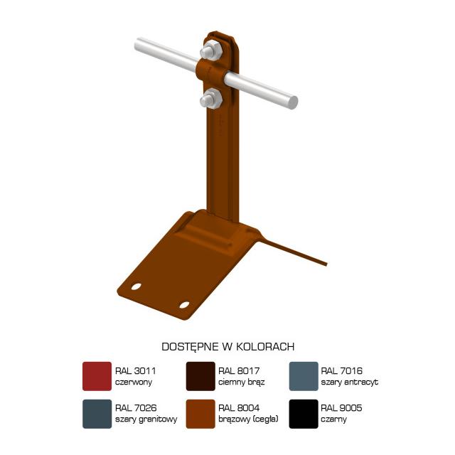 Uchwyt dachowy szczytowy Z-śruba H=12 cm /LA/