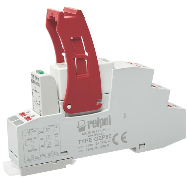Przekaźnik interfejsowy Push‑in 2P 8A 24V AC AgNi PI84‑024AC‑M91G‑PS‑2012 864834 RELPOL
