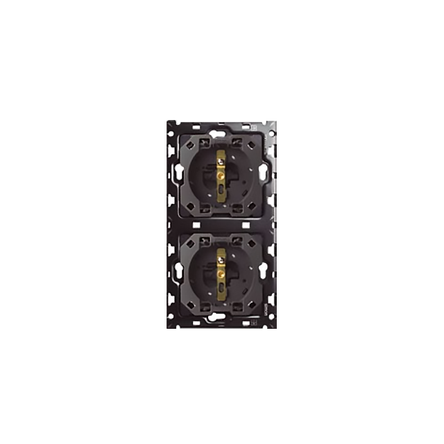 Simon 100 W100-10010220x-039 Zestaw 2-krotny: 2 gniazda zasilające 10010220-039 KONTAKT