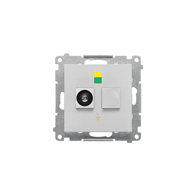 Simon 55 Gniazdo ekwipotencjalne pojedyncze Aluminium mat