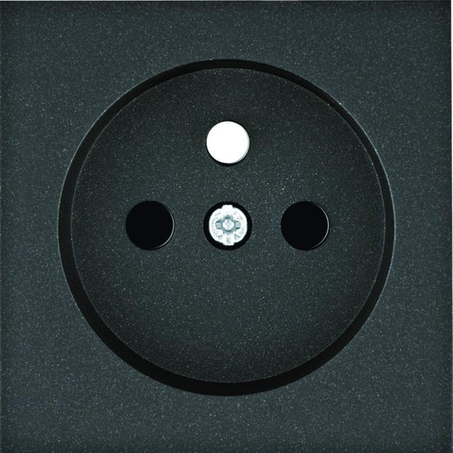 lumina Płytka czołowa do gniazda z uziemieniem, czarny