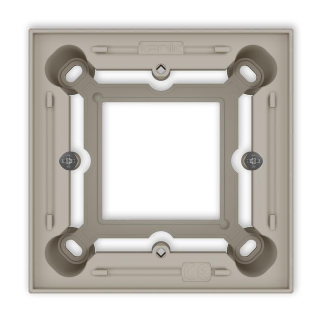 Puszka natynkowa pojedyncza kwadratowa ICON taupe