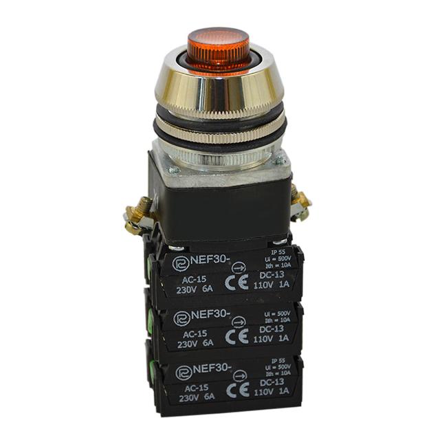 Przycisk NEF30-UWL3X3Y/24V żółty