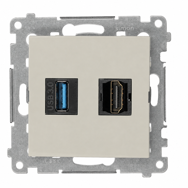 Simon 54 Gniazdo HDMI 1.4 + USB 3.0 kaszmir mat DGHDUSB3.01/42