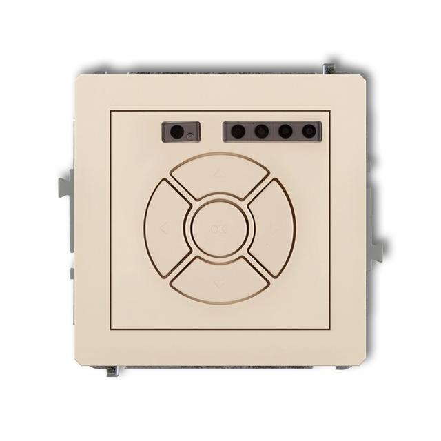 DECO Elektroniczny sterownik rolety (przycisk centralny/dodatkowy) beżowy 1DSR-6 KARLIK
