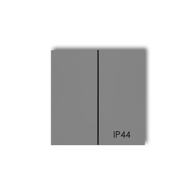 Klawisze podwójne do łączników IP44 ICON, MINI (komplet dwóch klawiszy), szary mat 27MKLH-2 KARLIK