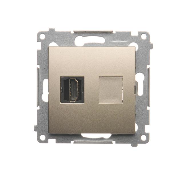 Simon 54 Gniazdo HDMI złoty mat DGHDMI.01/44 KONTAKT