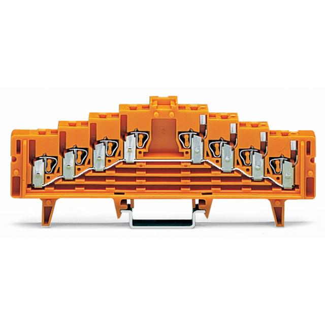 złączka potencjałowa 4-piętrowa pomarańczowa bez zatrzasków