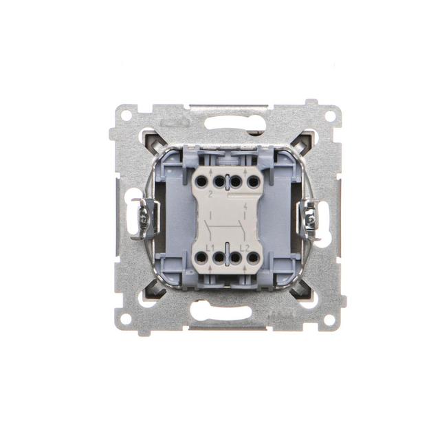 Simon 54 Łącznik dwubiegunowy 10A szybkozłączka brąz mat