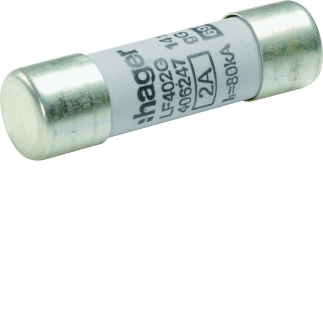 Wkładka bezpiecznikowa cylindryczna CH-14 14x51mm gG 2A 500VAC LF402G HAGER
