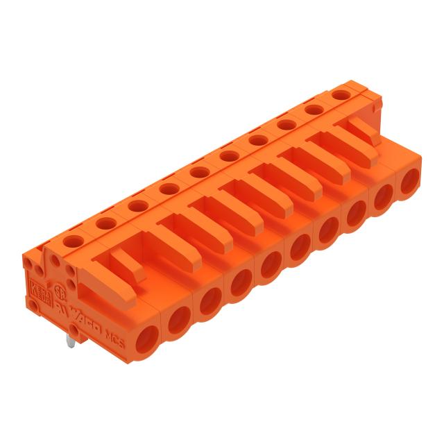 MCS-MIDI Classic gniazdo kątowe 10-bieg. pomarańczowe raster 5,08 mm /50szt./ WAGO