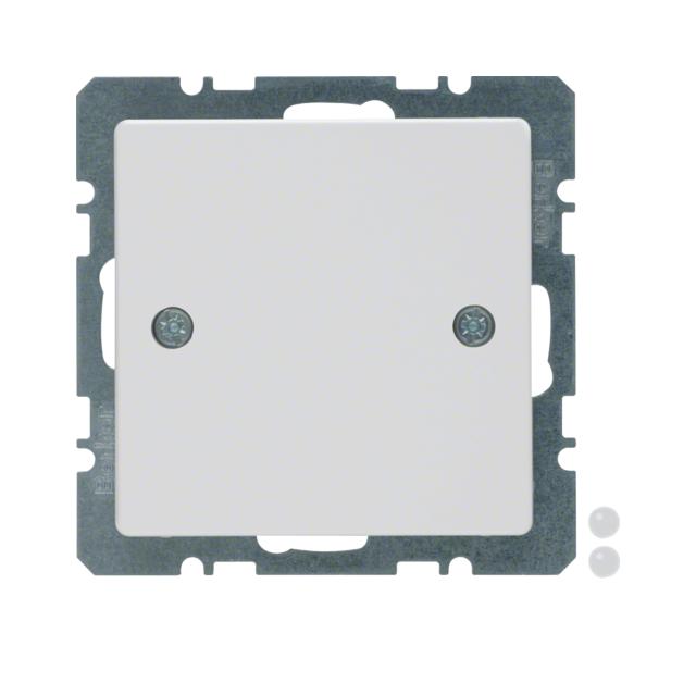 BERKER Q.x Zaślepka z elementem centralnym przykręcanym biały aksamit 10096079 HAGER