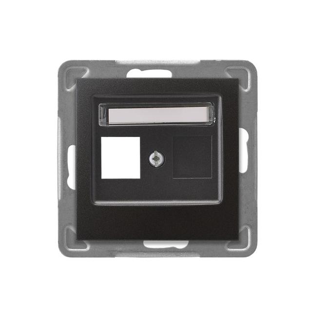 IMPRESJA Obudowa gniazda pojedynczego typu Keystone prosta kolor antracyt GPK-1Y/p/50 OSPEL