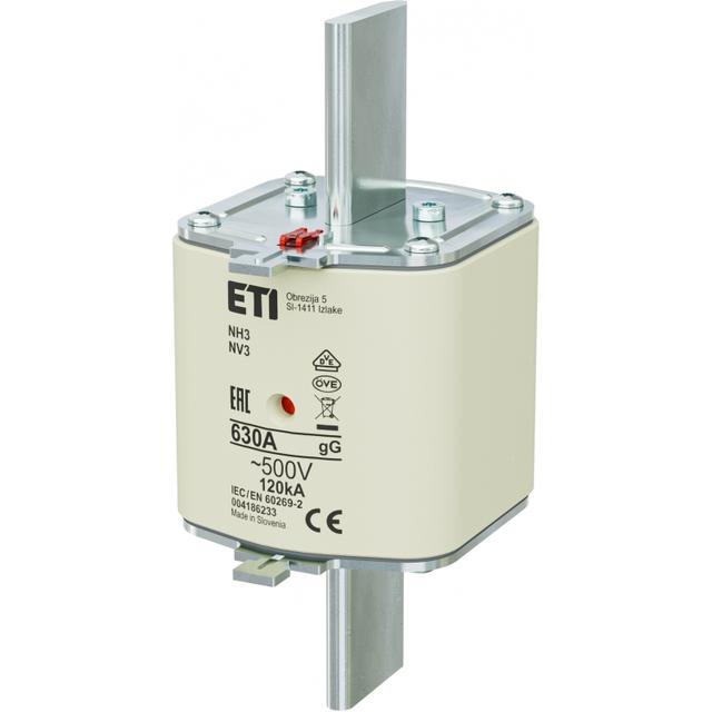 Wkładka topikowa NH zwłoczna KOMBI NH3 gG 630A 500V 004186233 ETI