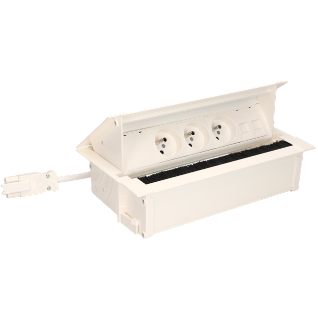 "Simon 480 TS48-710E300K0-33 Cover 3 gn. typ E i płytka dla 2 złączy RJ45 keystone