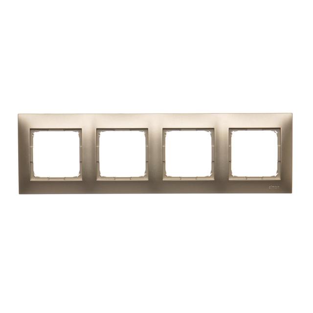 Simon 54 Premium Ramka 4-krotna PREMIUM IP20 / IP44 złoty mat DR4/44 KONTAKT