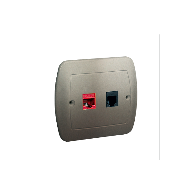 Simon Akord Gniazdo komputerowe RJ45 kategoria 5e+gniazdo telefoniczne RJ11. Montaż do puszki na wkr