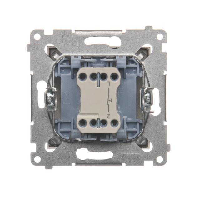 Simon 54 Przycisk pojedynczy rozwierny bez piktogramu 10A szybkozłączka brąz mat