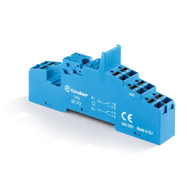 Gniazdo do przekaźników serii 46.52; zaciski push-in, 97.P2 SPA