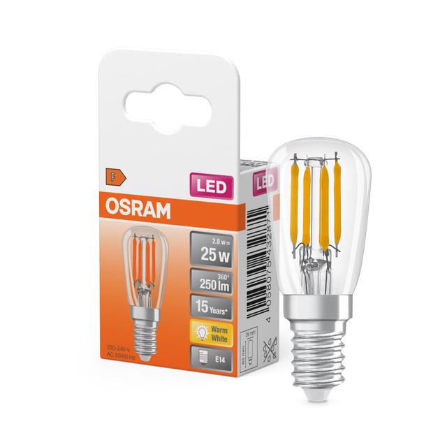 LED T26 25 CL 2,8W 827 230V FIL E14 LEDVANCE