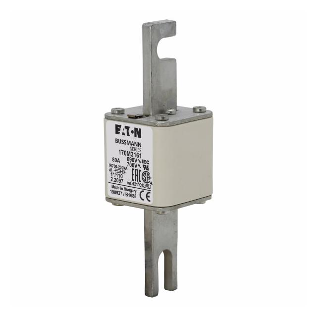 80A 690V 1*/110 aR INDICATOR FUSE Wkładka szybka 80A AC 690V rozmiar 1 45x45x134 mm, 170M3161 EATON