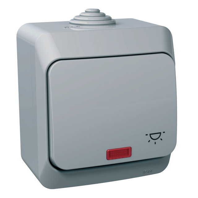 Cedar Plus, przycisk światło, IP44, szary WDE000616