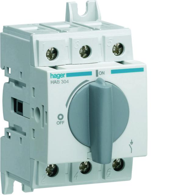 Modułowy rozłącznik izolacyjny obrotowy 3P 40A rozmiar 1 HAB304 HAGER