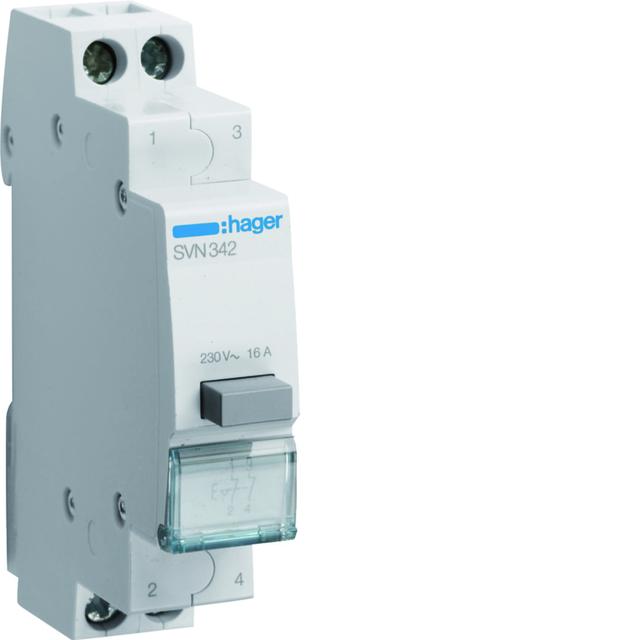 Przełącznik przyciskowy 2NC Ith=16A 230VAC SVN342 HAGER