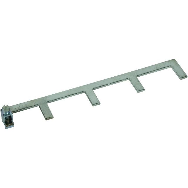 Szyna uziemiająca 4-biegunowa, 13 modułów TE, z zaciskiem do 25 mm2