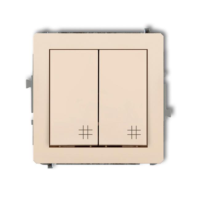 DECO Mechanizm łącznika podwójnego krzyżowego beżowy