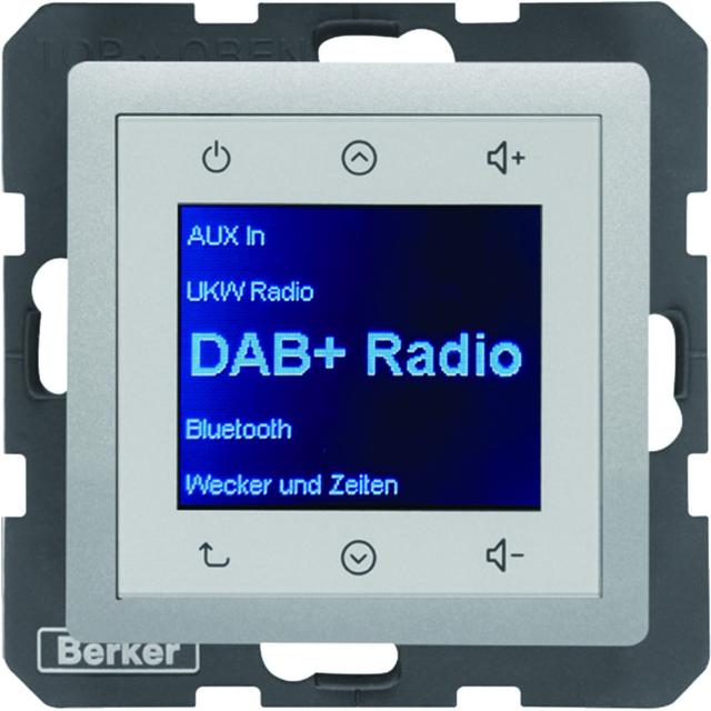 Berker Q.1/Q.3/Q.7 Q.x Radio Touch podtynkowe DAB+ alu aksamit 29846084 HAGER