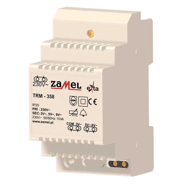 !TRANSFORMATOR 230/3/5/8V AC 15VA TYP: TRM-358