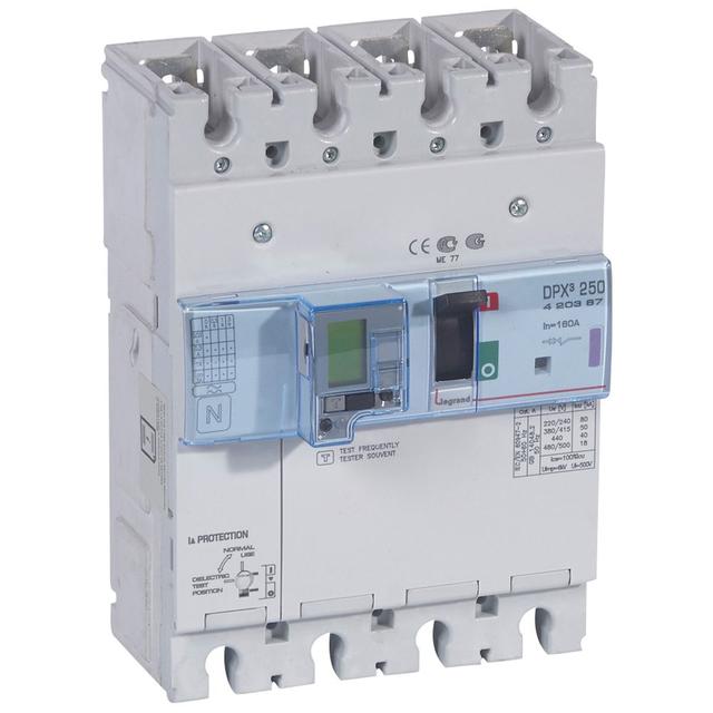 Wyłącznik DPX3 250 El Z Zab. R-Pr. 4P 160A 50Ka 420387 LEGRAND