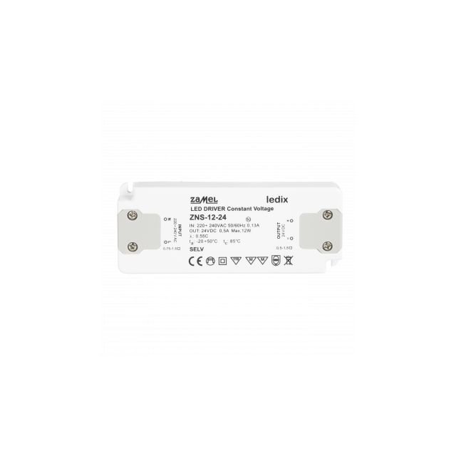 ZASILACZ LED SLIM 24V DC 12W TYP: ZNS-12-24