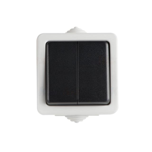TEKNO Łącznik hermetyczny świecznikowy śrubowy 10AX 250V szary IP54 25351 KANLUX