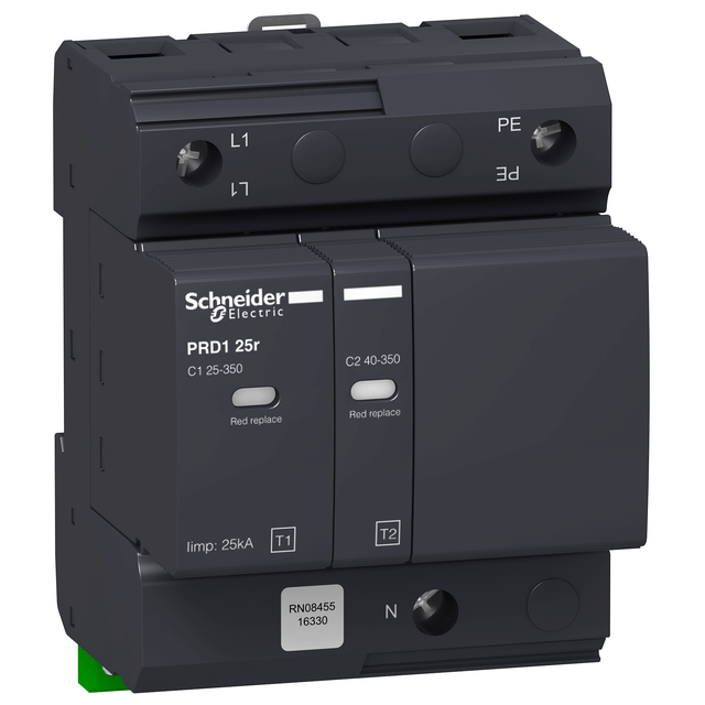 Ogranicznik przepięć Acti9 PRD125r-T12-1N 1P+N Typ1+Typ2 25 kA ze stykiem 16330 Schneider
