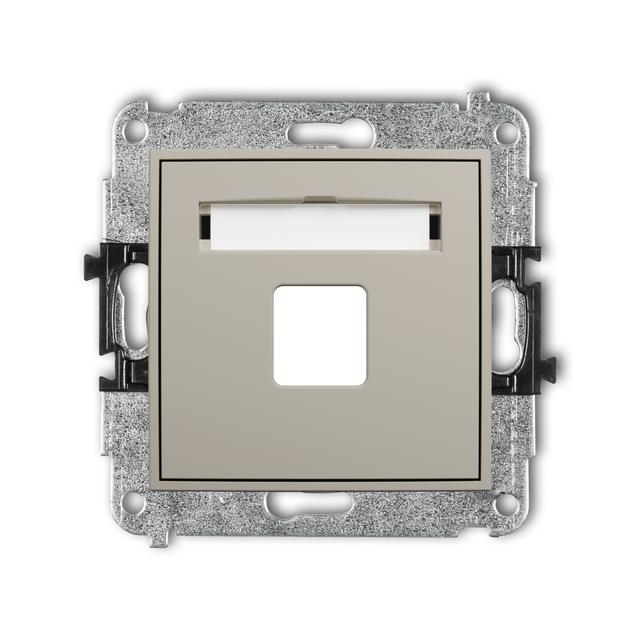 ICON Gniazdo multimedialne pojedncze bez modułu (standard Keystone) taupe 60IGM-1P KARLIK