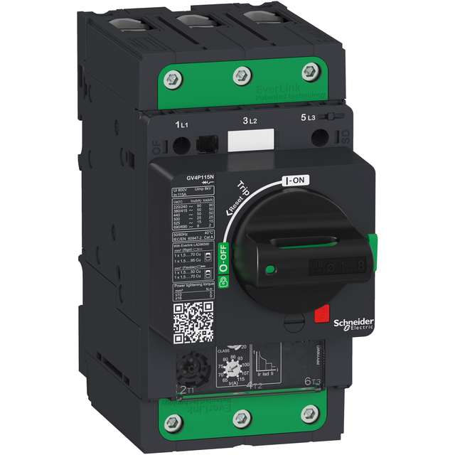 Wyłącznik silnikowy TeSys GV4 3P 25A Icu 50kA thermal magnetyczny terminale EverLink GV4P25N GV4P25N