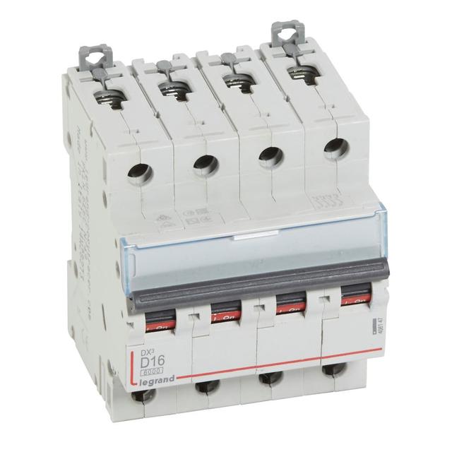 WYŁĄCZNIK NADPRĄDOWY S 304 4P D 16A 6000A SERII DX3, Legrand