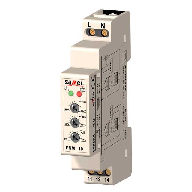 PRZEKAŹNIK NAPIĘCIOWY 1-FAZOWY 230V AC TYP: PNM-10
