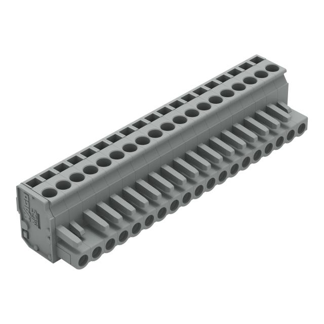 kątowy wtyk sprężynowy raster 5 mm 19-torowy /10szt./ WAGO