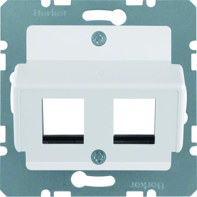 BERKER B.3/B.7 Płytka czołowa do gniazda modularnego Krone biały/aks 14641909 HAGER