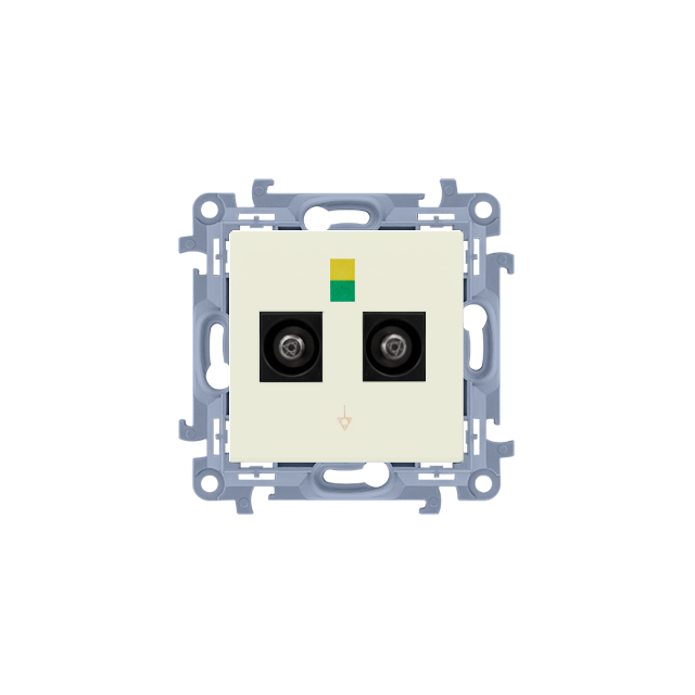 Simon 10 Gniazdo ekwipotencjalne podwójne krem