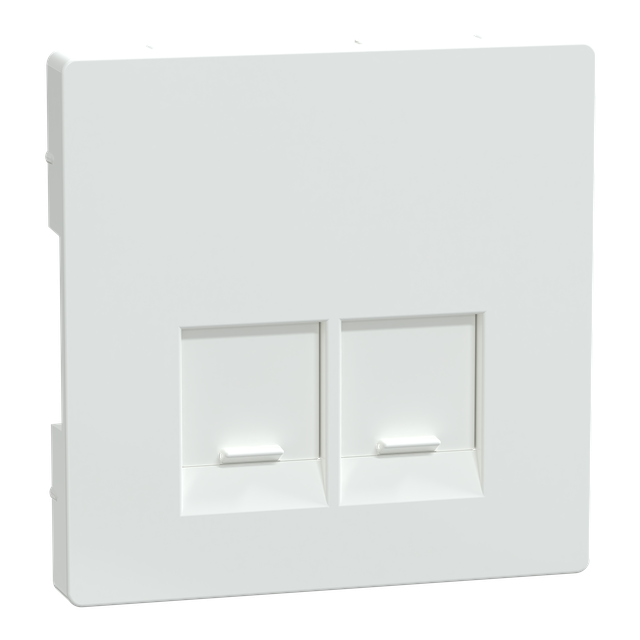 Merten, D-Life, płytka centralna gniazda 2xRJ45, biały