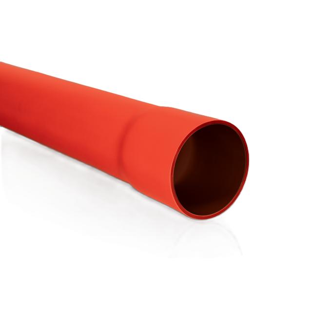 Rura osłonowa sztywna cienkościenna z kielichiem ROSc-M (RHDPE) 160/5 czerwona (35szt/paleta) ROSC-M 160/5 CZ 10966 TT PLAST
