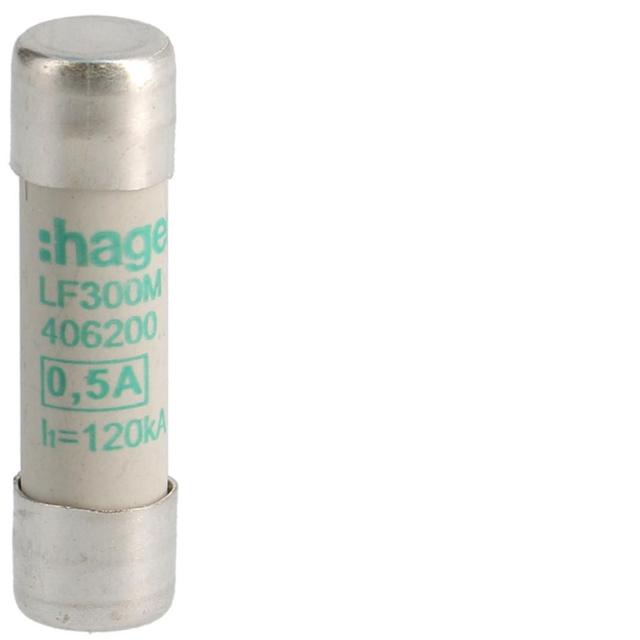 Wkładka bezpiecznikowa cylindryczna CH-10 10x38mm aM 0,5A 500VAC LF300M HAGER