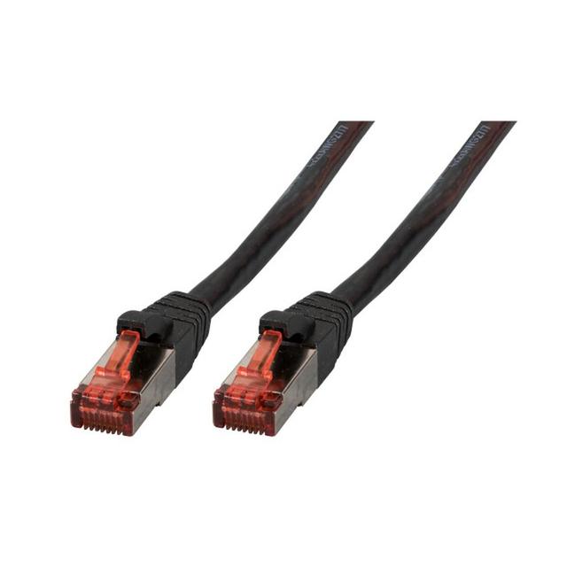 Patchcord RJ45 S/FTP kat. 6 LSZH czarny 25m
