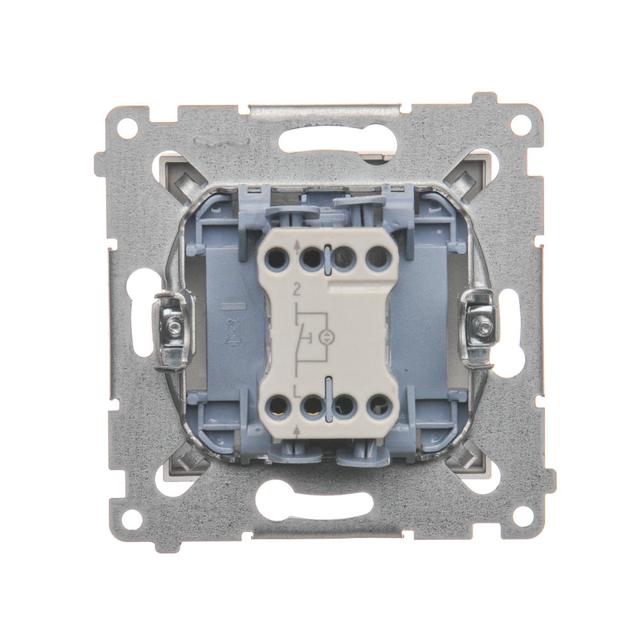 Simon 54 Przycisk „światło” z podświetleniem LED 10A szybkozłączka brąz mat