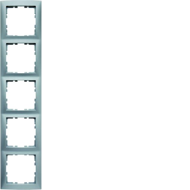 BERKER B.Kwadrat Ramka pięciokrotna aluminium mat lakierowana 5310158994 HAGER